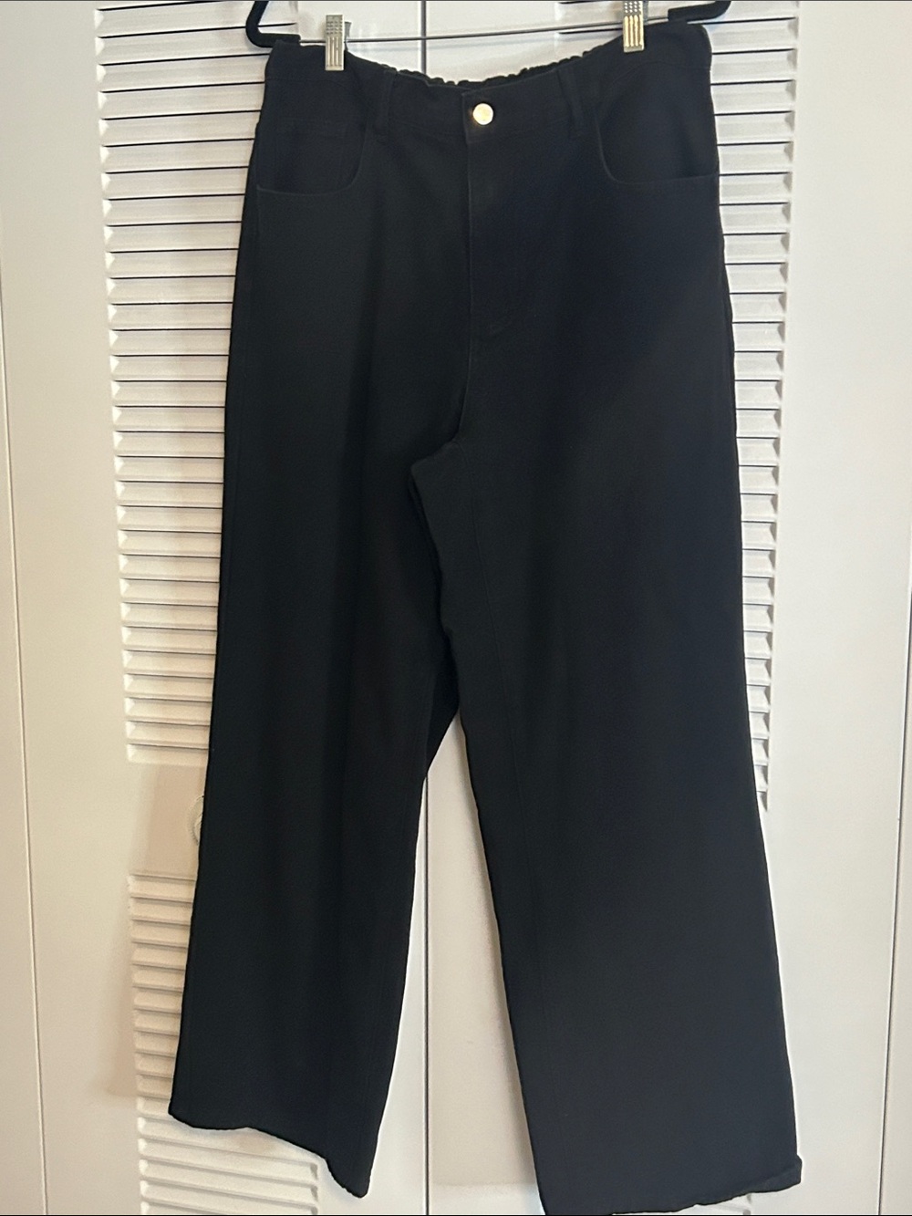 Black Wide Leg High-Waist Pants